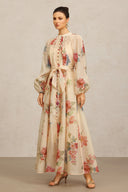 Neal Long Sleeves Floral Printed Maxi Dress