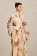 Neal Long Sleeves Floral Printed Maxi Dress