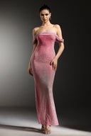 Dolores Rhinestone Gradient Maxi Dress