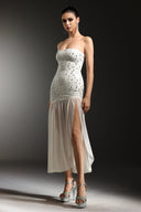 Sabryn Sleeveless Diamond Slit Maxi Dress