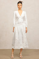 Payson V-Neck Long Sleeves Lace Maxi Dress