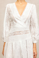 Payson V-Neck Long Sleeves Lace Maxi Dress