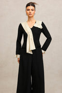 Karsten V-Neck Long Sleeves Folds Maxi Jumpsuit