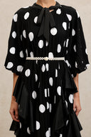 Quanne Short Sleeves Folds Maxi Dress