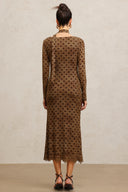 Wilisa Long Sleeves Streamer Midi Dress