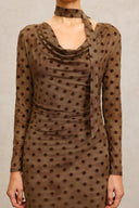 Wilisa Long Sleeves Streamer Midi Dress