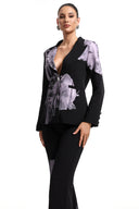 Garina Asymetric Floral Print Suit