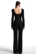 Liaco Sweetheart Neck Rhinestone Bandage Jumpsuit