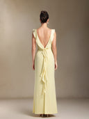 Elosie One-shoulder Bow Ribbon maxi wedding dress