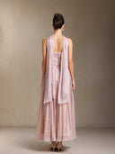 Yeil  Fold Ribbon Midi length evening dress