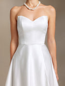 Roie Chest smearing Slit tail Maxi wedding dress