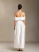 Oly Bare shoulders Flower Straight cylinder maxi formal dress