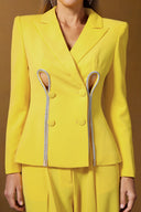 Kuhany Cut Out Blazer Set