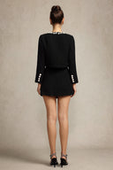 Wola Long Sleeves Pearl Top And Skirt Two-Piece Set