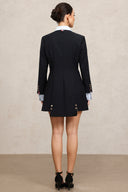 Kavasa Long Sleeves False Two-Piece Mini Dress