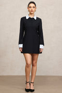 Kavasa Long Sleeves False Two-Piece Mini Dress