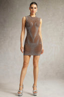 Winifred Sleeveless Rhinestone Mini Dress
