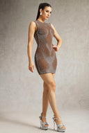 Winifred Sleeveless Rhinestone Mini Dress
