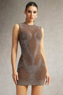 Winifred Sleeveless Rhinestone Mini Dress