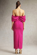 Winify Off Shoulder Rhinestone Bandage Maxi Dress