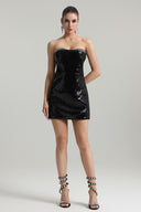 Vakana Strapless Sequin Mini Dress