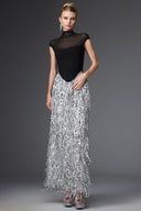 Glamorous Contour Corset Fringe Skirt Two Piece Set