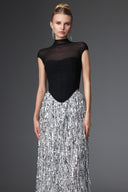 Glamorous Contour Corset Fringe Skirt Two Piece Set