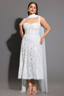Junya Lace Corset Sleeveless Midi Dress