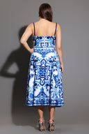 Kaona Halter Floral Printed Top And Skirt Two-Piece Set