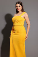 Olapa One Shoulder Slit Maxi Dress