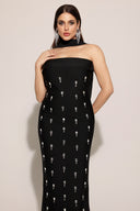 Nadja Sleeveless Diamond Bunting Bandage Maxi Dress