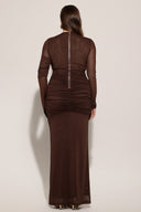 Yvaine Long Sleeve Fold Maxi Dress