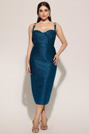 Ziriy Sleeveless V-Neck Bandage Maxi Dress