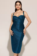 Ziriy Sleeveless V-Neck Bandage Maxi Dress