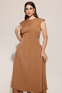 Paca Choker Sleeveless Khaki Maxi Dress