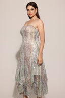 Wola Halter Printed Sequin Maxi Dress