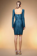 Gani Classic Contour Long Sleeve Bandage Maxi Dress
