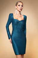 Gani Classic Contour Long Sleeve Bandage Maxi Dress