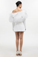 Fagaro Romantic Tailored Long Sleeve Tulle Woven Blazer Dress