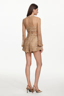Willa Elegant Contour Long Sleeve Lace Romper