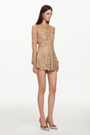 Willa Elegant Contour Long Sleeve Lace Romper