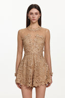 Willa Elegant Contour Long Sleeve Lace Romper