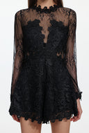 Willa Elegant Contour Long Sleeve Lace Romper