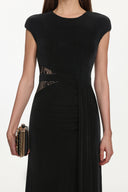 Viaua Chic Contour Sleeveless Cut Out Lace Knit Maxi Dress