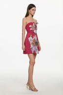 Gemma Romantic Tailored Strapless Floral Mini Dress