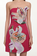 Gemma Romantic Tailored Strapless Floral Mini Dress