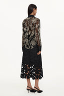Wilma Elegant Tailored Woven Top And Skirt Set