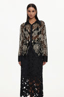 Wilma Elegant Tailored Woven Top And Skirt Set