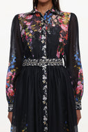 Millie Resort Flowy Long Sleeve Floral Print Woven Maxi Dress
