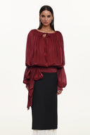 Dolo Chic Tailored Woven Top And Skirt Set